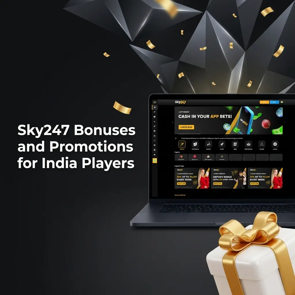 Sky247 24% cashback welcome bonus up to 10,247 INR for India players with 1x wagering on casino games
